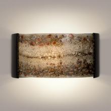 A-19 RE108-BG-MGX-WET - Ebb and Flow Wall Sconce Black Gloss and Multi Galaxy (Outdoor/WET Location)