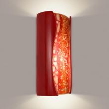A-19 RE120-MR-FR - Lava Wall Sconce Matador Red and Fire