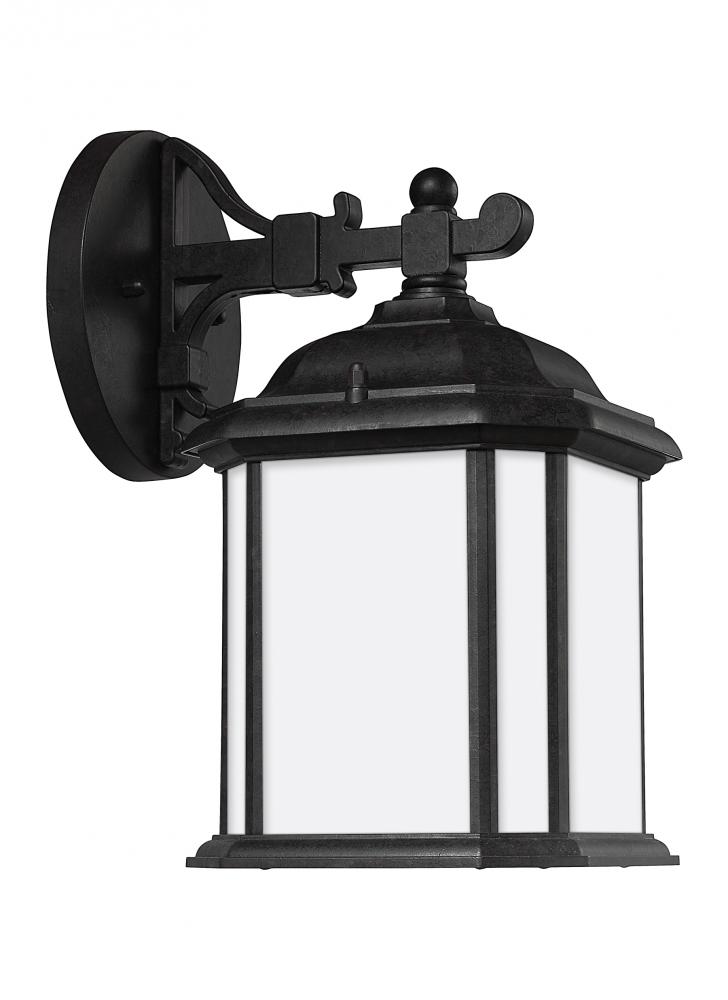 Kent traditional 1-light outdoor exterior small wall lantern sconce in oxford bronze finish with sat