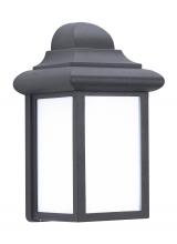 Generation Lighting 8788-12 - Mullberry Hill traditional 1-light outdoor exterior wall lantern sconce in black finish with smooth