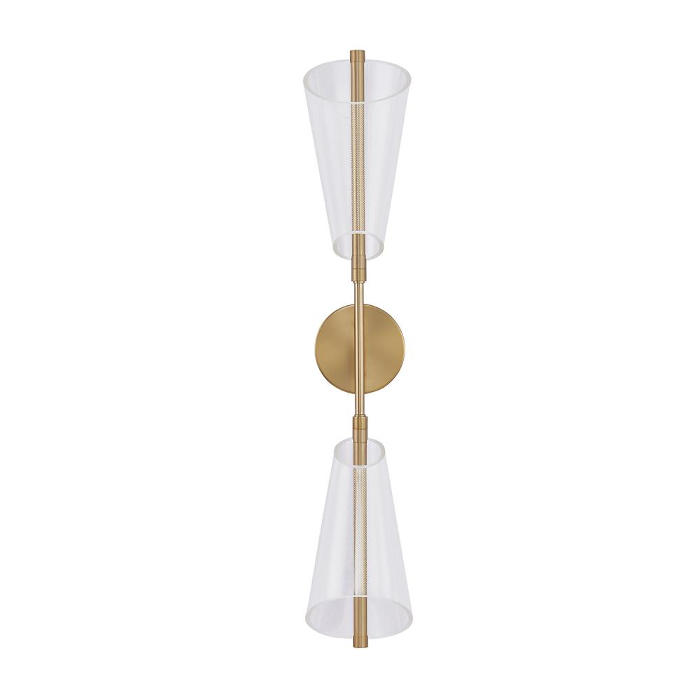 Mulberry 29-in Brushed Gold/Light Guide LED Wall Sconce