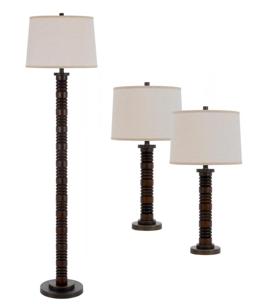 150W 3 way Northfield resin table and floor lamp set. Priced and sold as a 3 pcs package all in one