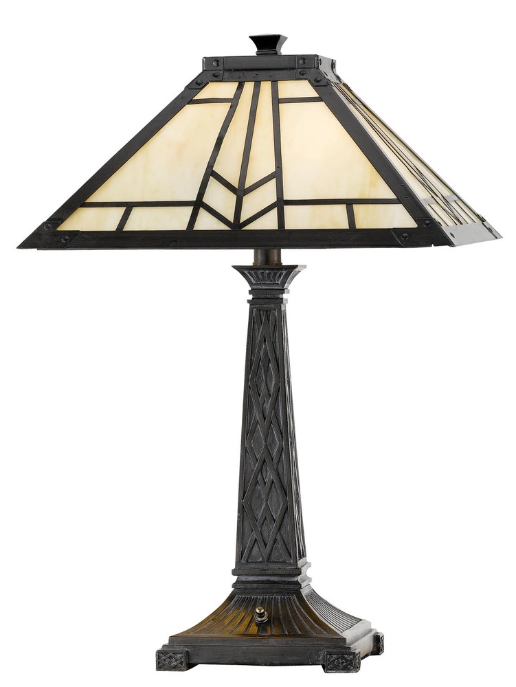 60W X 2 Mission Tiffany Table Lamp