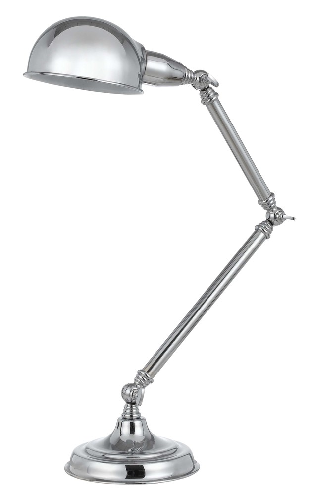 25" Height Metal Desk Lamp In Chrome