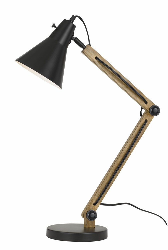 Scotia Wood and Metal Adjustable Desk Lamp