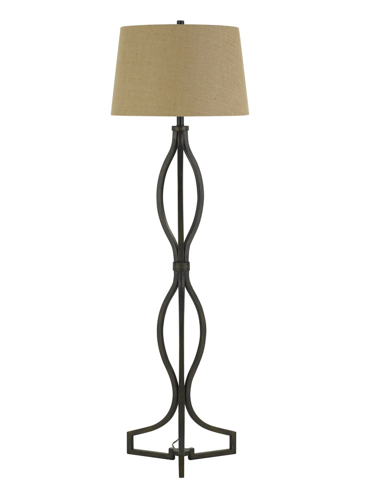 burlap floor lamp