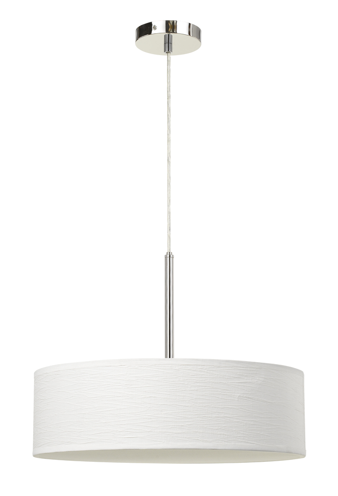 LED 18W Dimmable Pendant With Diffuser And Hardback Fabric Shade