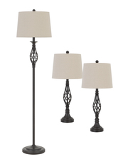 CAL Lighting BO-2963-3 - 100W Table And Floor Lamp. 1 Floor And 2 Table Lamps Packed in One Box