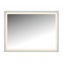 CAL Lighting LM4WG-C4836 - LED Lighted Mirror Wall Glow Style With Frosted Glass To The Edge, 48" X 36" With Easy Cleat