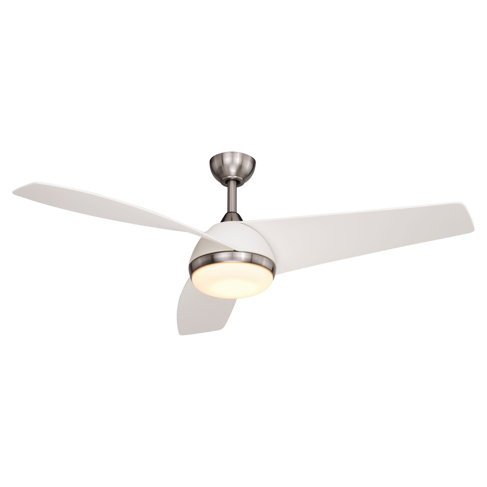 Odell 52-in. Ceiling Fan Brushed Nickel and Matte White