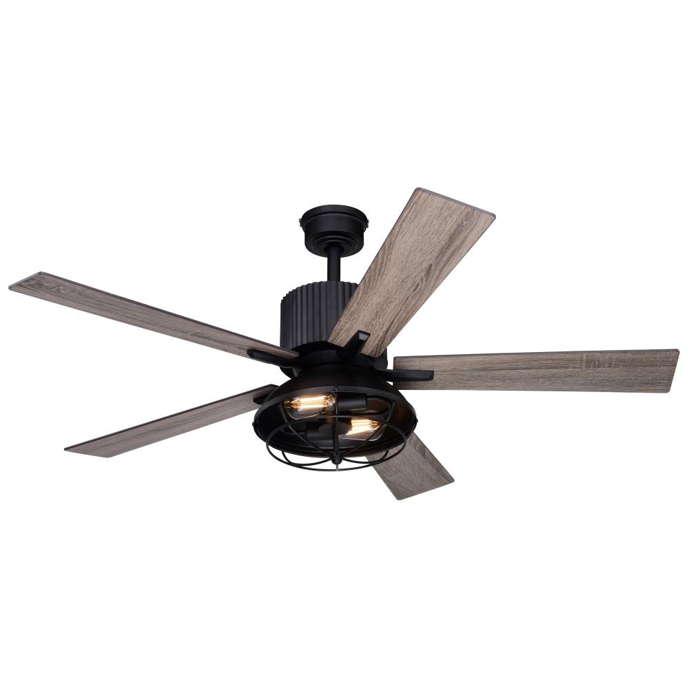 Elkhart 52-in. 2 Light LED Ceiling Fan Black