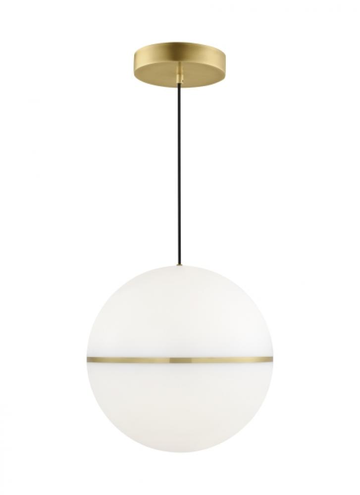 Hanea modern, mid-century dimmable LED X-Large Ceiling Pendant Light in a Natural Brass/Gold Colored