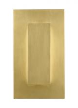 Visual Comfort & Co. Modern Collection 700OWASP9308DNBUNVS - Aspen Contemporary dimmable LED 8 Outdoor Wall Sconce Light outdoor in a Natural Brass/Gold Colored