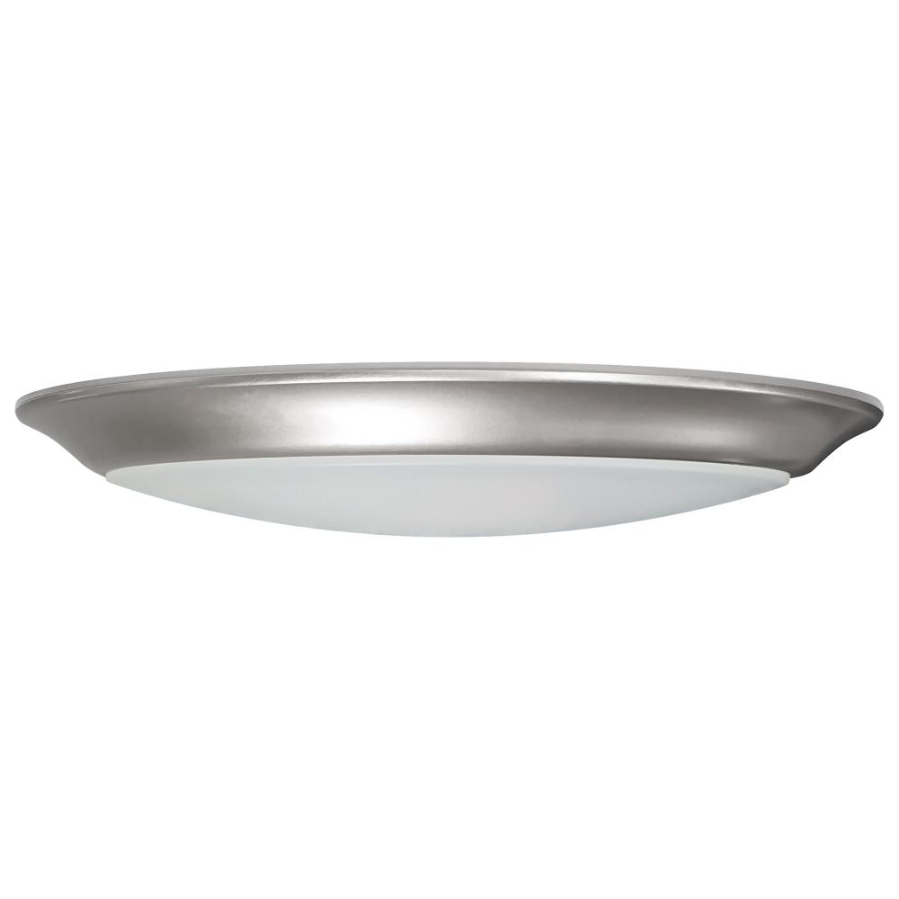 10 inch; LED Disk Light; 5000K; 6 Unit Contractor Pack; Brushed Nickel Finish