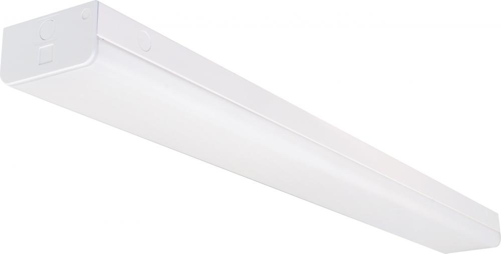 LED 4 ft.- Wide Strip Light - 38W - 4000K - White Finish - with Knockout