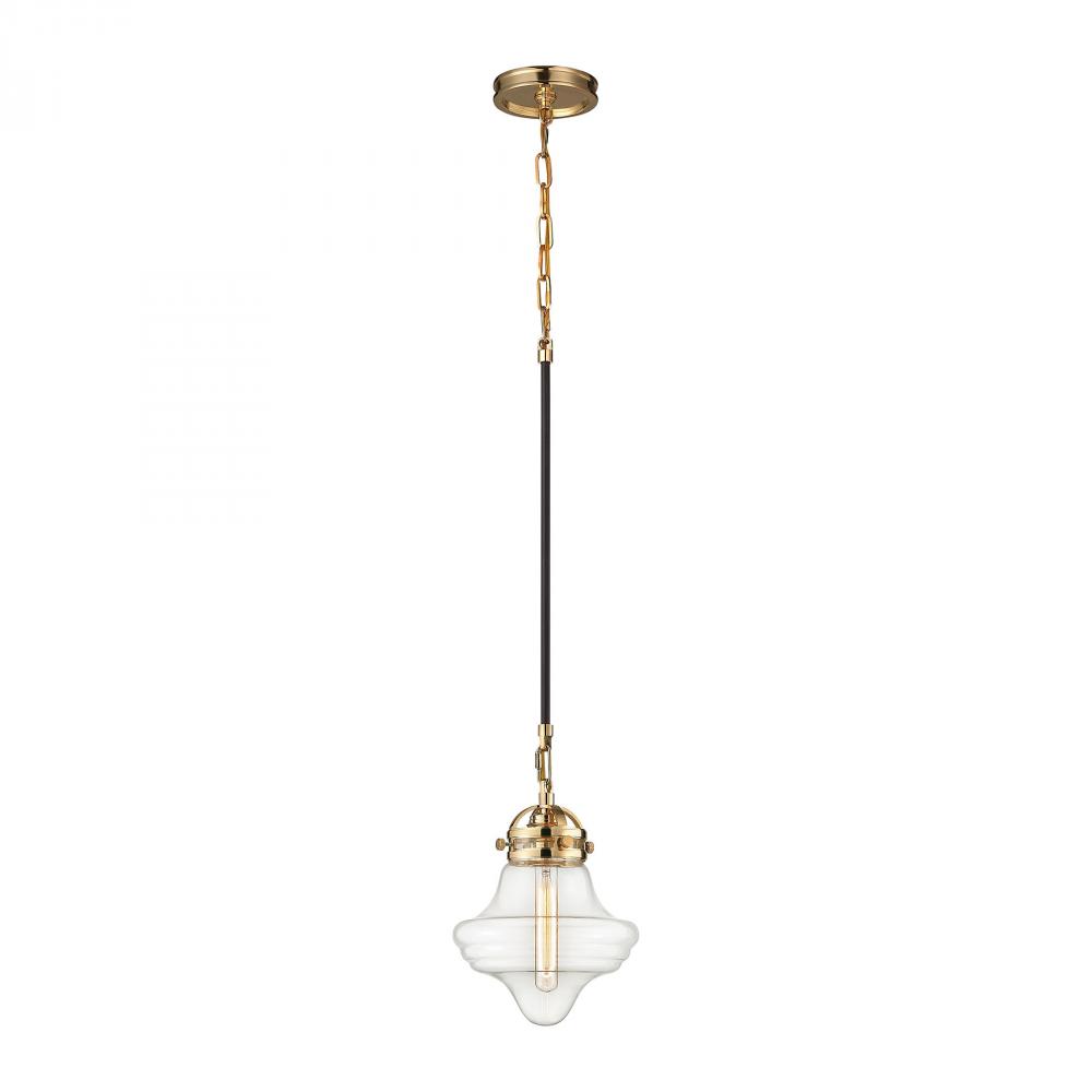 Gramercy 1 Light Pendant In Polished Gold And Oi