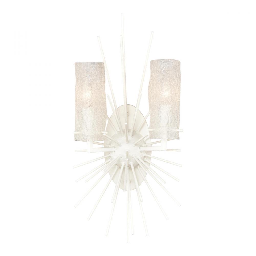 Sea Urchin 21'' High 2-Light Sconce - White Coral